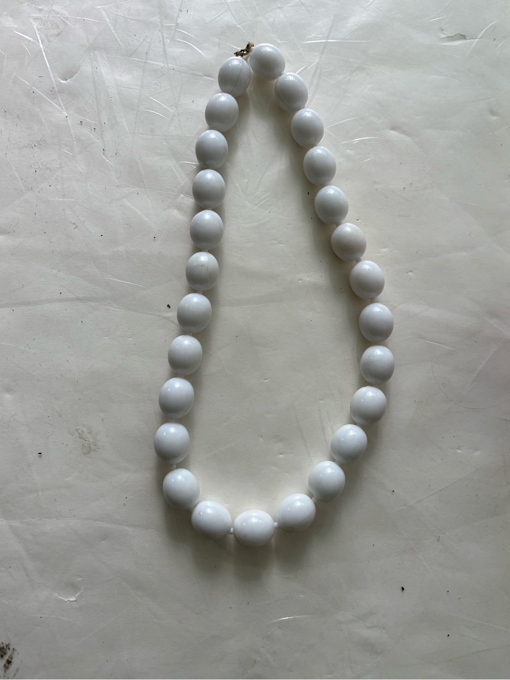 Classic White Beaded Necklace - Elegant Statement Jewelry